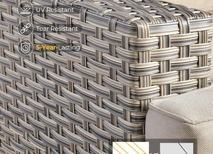 Outdoor Sectional Patio Furniture Set with Fire Pit