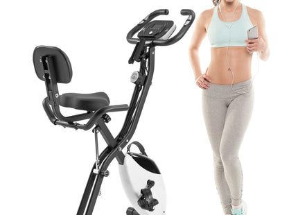 Exercise Bike,Workout Bikes for Home,Folding Stationary Bikes for Home with 16-Level Magnetic Resistance, 300LBS Capacity X-Bike Indoor Exercise Equipment with Heart Rate Sensor & LCD Monitor