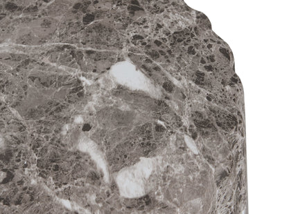 Outdoor Cleme Carved Side Table, Brown