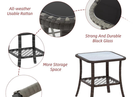 6 Piece Patio Furniture Set with Swivel Chairs