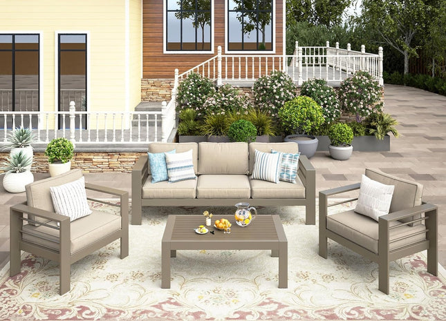 Outdoor Patio Furniture Set with Upgraded Cushions