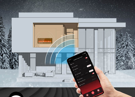 In Flames INF88W-3D WiFi Smart Wall Mounted Electric Fireplace - Tempered Glass