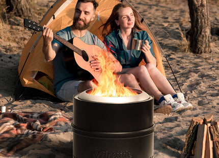 Pluto R19-PG Smokeless Outdoor Fire Pit -  Painted Black