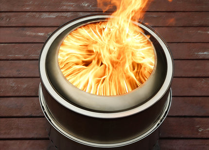 Pluto R19-SS Smokeless Outdoor Fire Pit -  Stainless Steel