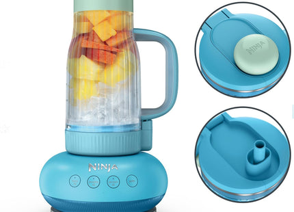 Ninja BlendBOSS | Personal Smoothie Blender and Tumbler | 26oz Travel Tumbler w/Leakproof Lid & Intergrated Chug Spout | AutoIQ Technololgy | 1200 Peak Watt | Cyberspace | DB301CYBRN | (NEW)