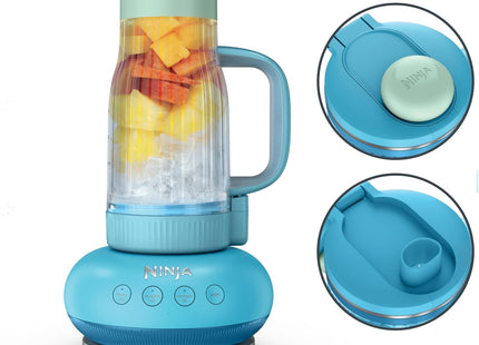 Ninja BlendBOSS | Personal Smoothie Blender & Tumbler | 26oz Travel Tumbler w/Leakproof Lid & Intergrated Chug Spout | AutoIQ Technololgy | 1200 Peak Watt | Watermelon Bubblegum | DB301GNBRN | (NEW)