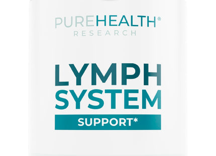 PUREHEALTH RESEARCH Lymph System Support Supplement - Lymphatic Drainage Supplement with Dandelion Extract, Cleavers, Burdock Powder - Reduce Swelling and Cleanse Lymph - 1 Bottle, Brown