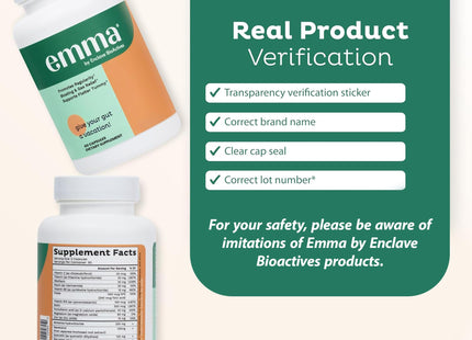 Emma Gut Health Supplement – 60 Capsules | Bloating & Digestive Support