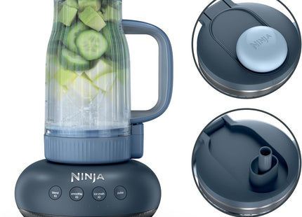 Ninja BlendBOSS | Personal Smoothie Blender and Tumbler | 26oz Travel Tumbler w/Leakproof Lid & Intergrated Chug Spout | AutoIQ Technololgy | 1200 Peak Watt | Cyberspace | DB301CYBRN | (NEW)