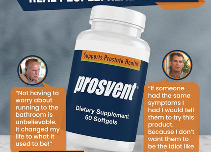 Prosvent Advanced Men's Prostate Support Natural Supplement 60 softgels