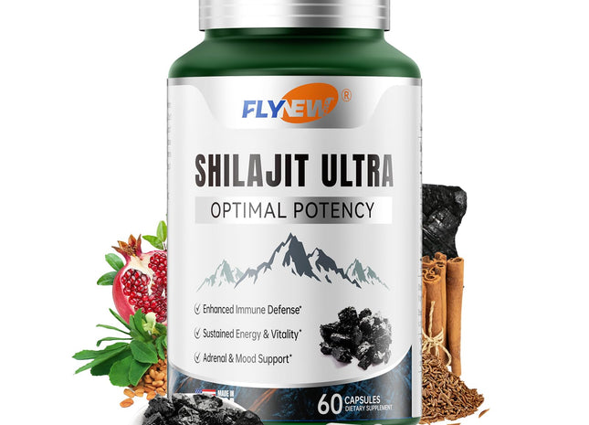 Shilajit for Men Women, Shilajit with Naturally Fulvic Acid & L-Arginine, Himalayan Shilajits for Extra Power, Stamina & Immune Support, Non-GMO, Made in USA, 60 Capsules, 1,300mg Per Serving