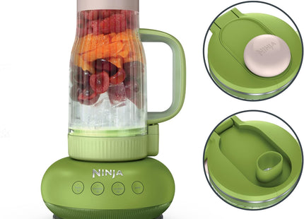 Ninja BlendBOSS | Personal Smoothie Blender & Tumbler | 26oz Travel Tumbler w/Leakproof Lid & Intergrated Chug Spout | AutoIQ Technololgy | 1200 Peak Watt | Watermelon Bubblegum | DB301GNBRN | (NEW)
