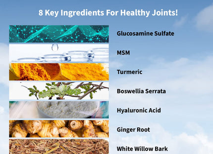 Instaflex Joint Support Supplement - Clinically Studied Joint Relief Blend of Glucosamine, MSM, White Willow, Turmeric, Ginger, Cayenne, Hyaluronic Acid - 90 Capsules