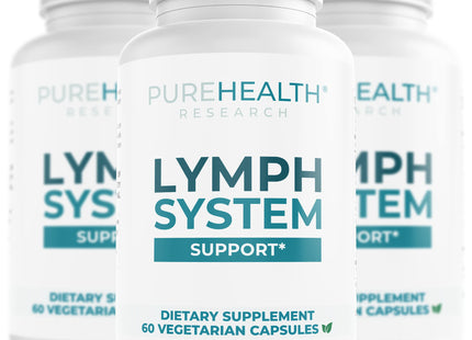 PUREHEALTH RESEARCH Lymph System Support Supplement - Lymphatic Drainage Supplement with Dandelion Extract, Cleavers, Burdock Powder - Reduce Swelling and Cleanse Lymph - 1 Bottle, Brown