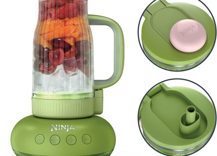 Ninja BlendBOSS | Personal Smoothie Blender and Tumbler | 26oz Travel Tumbler w/Leakproof Lid & Intergrated Chug Spout | AutoIQ Technololgy | 1200 Peak Watt | Cyberspace | DB301CYBRN | (NEW)
