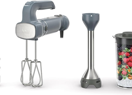 Ninja Immersion Blender and Whisk, Hand Stick Blender, 4 Speeds, with SplatterShield and PanProtect, 4-Cup Blending Vessel, Dishwasher Safe, 5-ft Cord, Ergonomic, Deep Navy, CI201ND