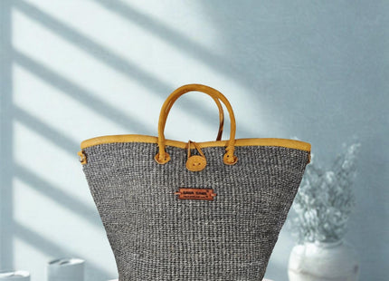 Ash Wisdom Handmade Sisal Straw Basket Tote Bag