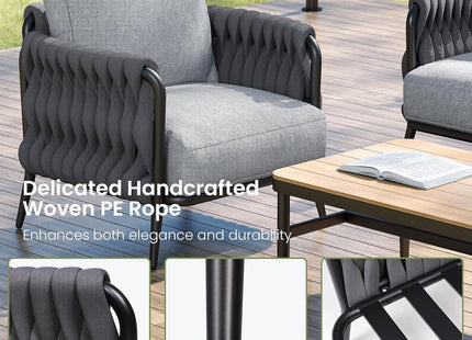 Stylish Outdoor Patio Furniture Set with Waterproof Cushions