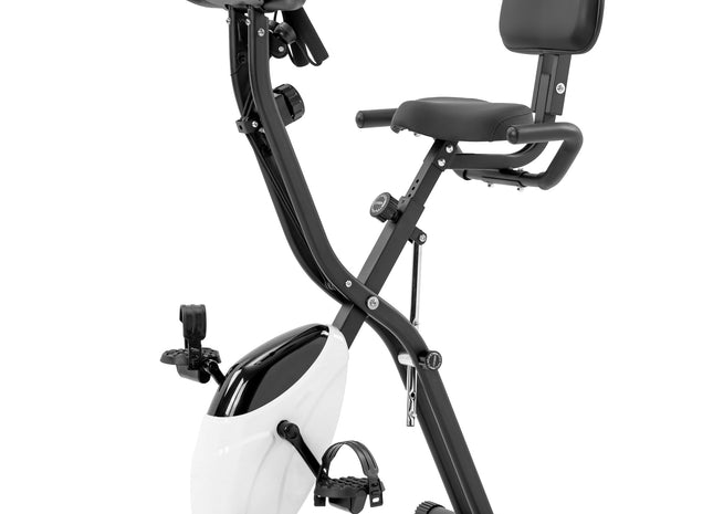 Exercise Bike,Workout Bikes for Home,Folding Stationary Bikes for Home with 16-Level Magnetic Resistance, 300LBS Capacity X-Bike Indoor Exercise Equipment with Heart Rate Sensor & LCD Monitor