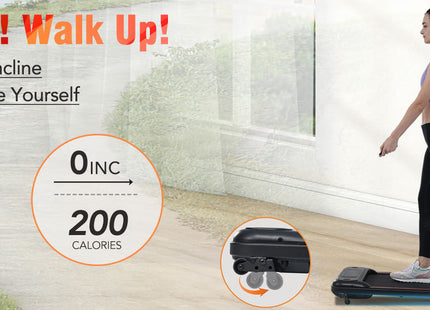 NEW Walking Pad Under Desk Treadmill for Home Office -2.5HP Walking Treadmill With Incline 0.5-4MPH 265LBS Capacity Treadmill for Walking Running - Wristband Remote