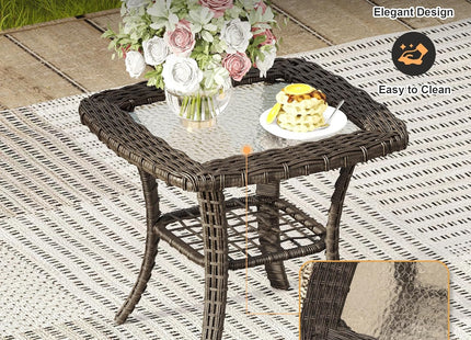 Eight Piece Outdoor Patio Furniture Set with Firepit