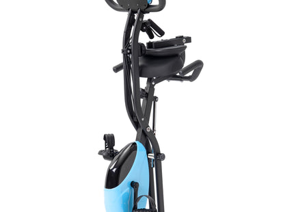 Exercise Bike,Workout Bikes for Home,Folding Stationary Bikes for Home with 16-Level Magnetic Resistance, 300LBS Capacity X-Bike Indoor Exercise Equipment with Heart Rate Sensor & LCD Monitor