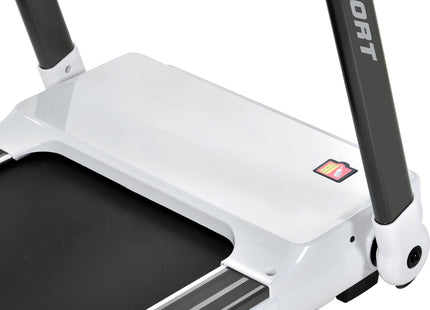 FITIME Portable Compact Treadmill with Electric Motorized 3.5HP, Bluetooth Speaker, White Metal, Medium Size