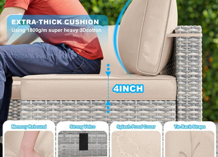 Luxurious 18-Piece Outdoor Patio Furniture Set with Fire Pit