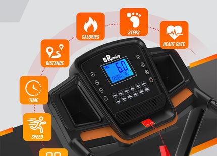 Foldable Treadmill with Incline, Folding Treadmill for Home Electric Treadmill Workout Running Machine, Handrail Controls Speed, Pulse Monitor,APP