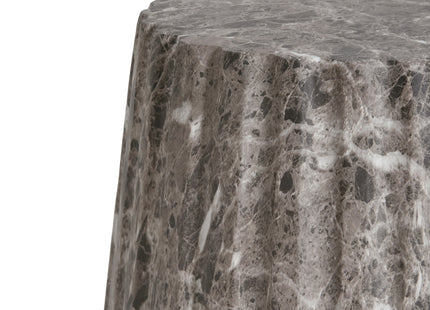 Outdoor Cleme Carved Side Table, Brown