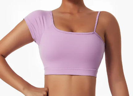 Summer Sexy Oblique Shoulder Yoga Clothes Tops