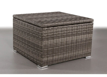 Stylish Wicker Outdoor Storage End Table with Grey Mix Finish and Durable Construction
