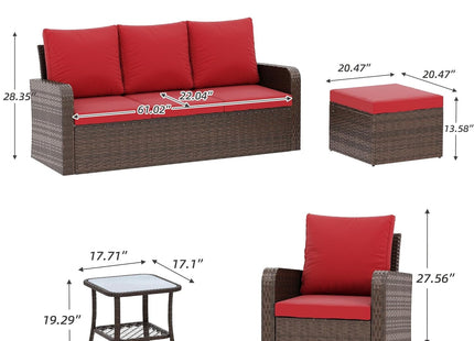 6 Piece Patio Furniture Set with Swivel Chairs