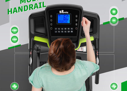 Foldable Treadmill with Incline, Folding Treadmill for Home Electric Treadmill Workout Running Machine, Handrail Controls Speed, Pulse Monitor,APP