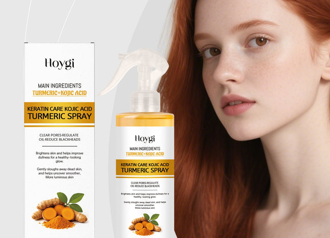 Hoygi Kojic Acid Turmeric Exfoliating Spray Gently Cleanses Facial Keratin And Is A Portable Skin Care Spray