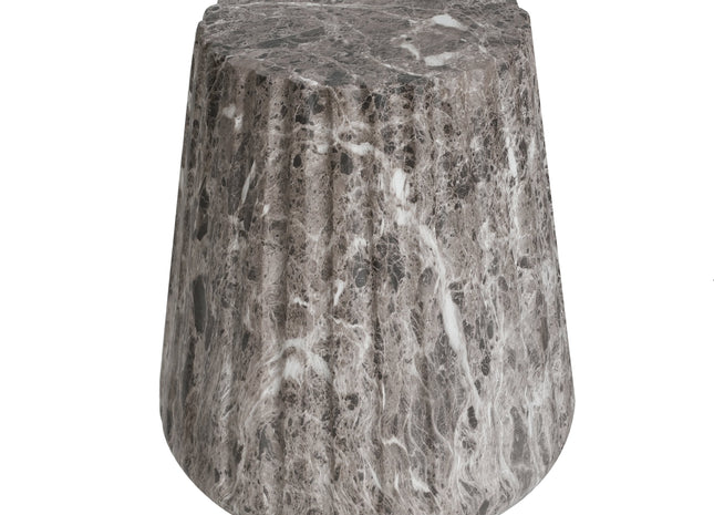 Outdoor Cleme Carved Side Table, Brown