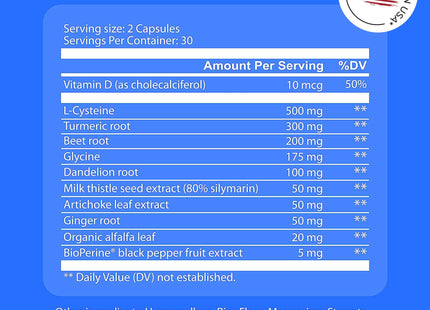 Liver Health – Liver Cleanse Detox & Repair with Artichoke Extract, Milk Thistle, Dandelion Root, Turmeric, Berberine to Healthy Liver Renew with 11 Natural Nutrients, 30 Days Supply