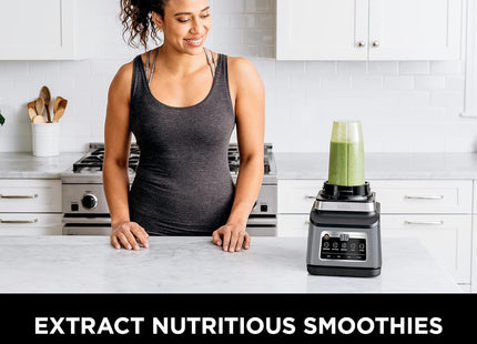 Ninja BN801 Professional Plus Kitchen System, 1400 WP, 5 Functions for Smoothies, Chopping, Dough & More with Auto IQ, 72-oz.* Blender Pitcher, 64-oz. Processor Bowl, (2) 24-oz. To-Go Cups, Grey