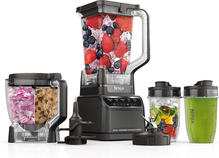 Ninja Mega Kitchen System, 1500W, 72 oz. Full-Size Blender & 8-Cup Food Processor with (2) 16 oz. To-Go Cups, Total Crushing Technology - Smoothies, Ice Crushing, Purees, Dough & More, Black, BL770