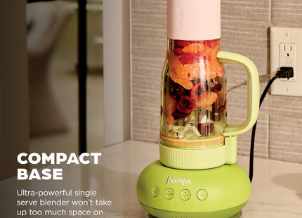 Ninja BlendBOSS | Personal Smoothie Blender & Tumbler | 26oz Travel Tumbler w/Leakproof Lid & Intergrated Chug Spout | AutoIQ Technololgy | 1200 Peak Watt | Watermelon Bubblegum | DB301GNBRN | (NEW)