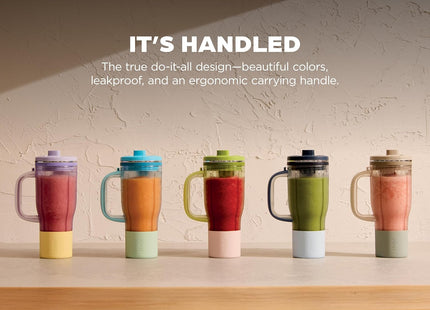 Ninja BlendBOSS | Personal Smoothie Blender & Tumbler | 26oz Travel Tumbler w/Leakproof Lid & Intergrated Chug Spout | AutoIQ Technololgy | 1200 Peak Watt | Watermelon Bubblegum | DB301GNBRN | (NEW)