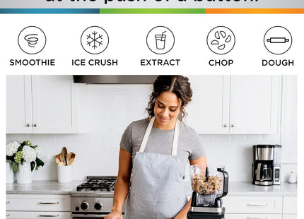 Ninja BN801 Professional Plus Kitchen System, 1400 WP, 5 Functions for Smoothies, Chopping, Dough & More with Auto IQ, 72-oz.* Blender Pitcher, 64-oz. Processor Bowl, (2) 24-oz. To-Go Cups, Grey