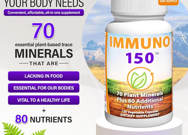 Immuno 150 – Advanced Multivitamin & Immune Support | 150 Capsules for Daily Health & Vitality