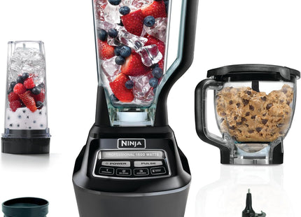 Ninja Mega Kitchen System, 1500W, 72 oz. Full-Size Blender & 8-Cup Food Processor with (2) 16 oz. To-Go Cups, Total Crushing Technology - Smoothies, Ice Crushing, Purees, Dough & More, Black, BL770