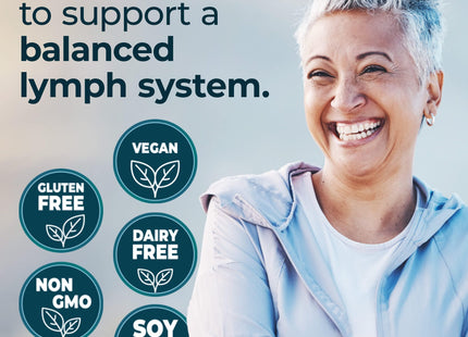 PUREHEALTH RESEARCH Lymph System Support Supplement - Lymphatic Drainage Supplement with Dandelion Extract, Cleavers, Burdock Powder - Reduce Swelling and Cleanse Lymph - 1 Bottle, Brown