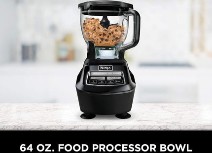 Ninja Mega Kitchen System, 1500W, 72 oz. Full-Size Blender & 8-Cup Food Processor with (2) 16 oz. To-Go Cups, Total Crushing Technology - Smoothies, Ice Crushing, Purees, Dough & More, Black, BL770