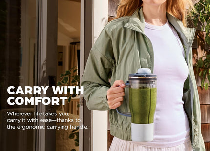 Ninja BlendBOSS | Personal Smoothie Blender and Tumbler | 26oz Travel Tumbler w/Leakproof Lid & Intergrated Chug Spout | AutoIQ Technololgy | 1200 Peak Watt | Cyberspace | DB301CYBRN | (NEW)