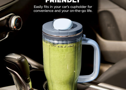 Ninja BlendBOSS | Personal Smoothie Blender and Tumbler | 26oz Travel Tumbler w/Leakproof Lid & Intergrated Chug Spout | AutoIQ Technololgy | 1200 Peak Watt | Cyberspace | DB301CYBRN | (NEW)