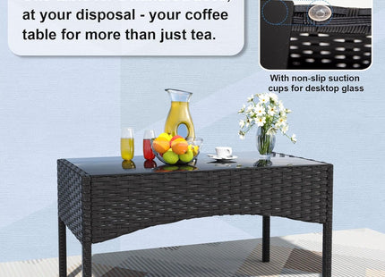 Stylish Four-Piece Outdoor Patio Furniture Set with Cushions