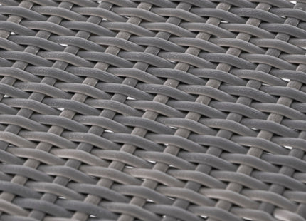 Outdoor Wicker Patio Side Table with Durable Polyethylene Frame in Grey, 20'' H x 19.25'' W